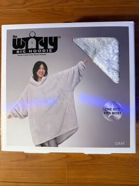 The Wavy Big Hoodie Plush Lined Oversized Hoodie in Gray